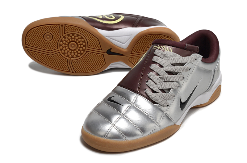 Total 90 'SILVER/Bordeaux' 2025 - INDOOR SOCCER CLEATS