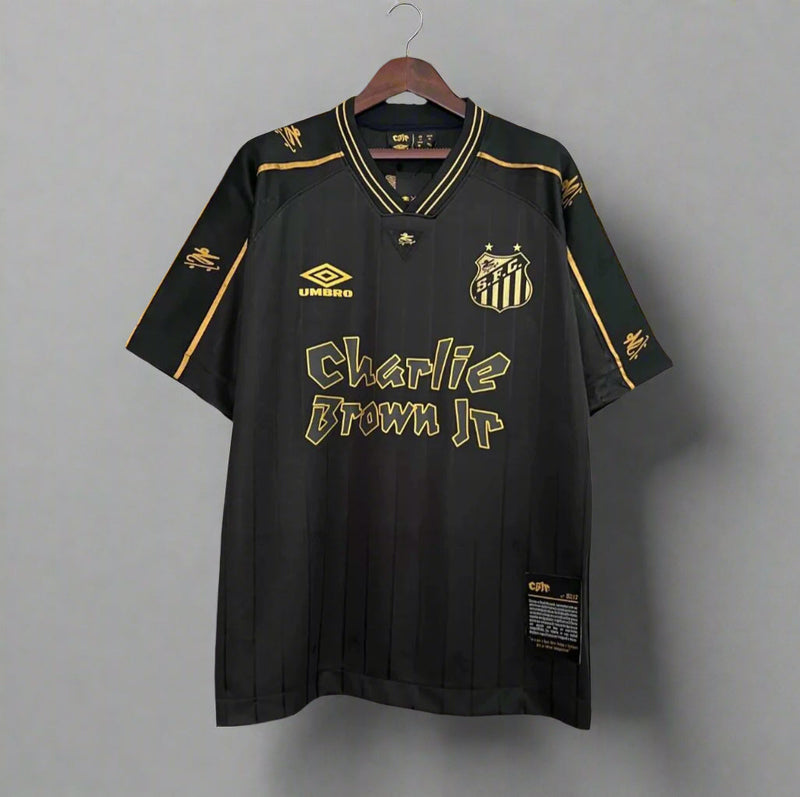 Santos Charlie Brown JR Black/Gold Jersey - Fan Version