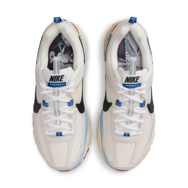Women's Nike Zoom Vomero 5 PremiumPale Ivory/Black-Light Bone-Pale Vanilla-Aquarius Blue HF4524-111