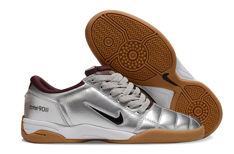 Total 90 'SILVER/Bordeaux' 2025 - INDOOR SOCCER CLEATS